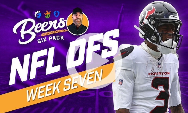 Beer's NFL DFS Six Pack for DraftKings & FanDuel: Week 7