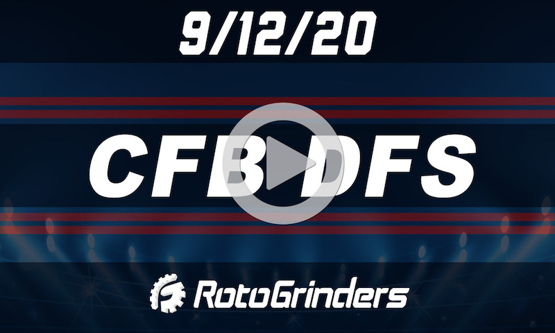 RotoGrinders CFB Premium Breakdown Show: 9/12/20