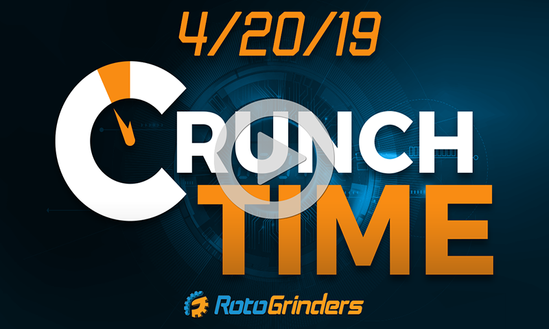 MLB 4/20/19 Crunch Time (Main Slate)