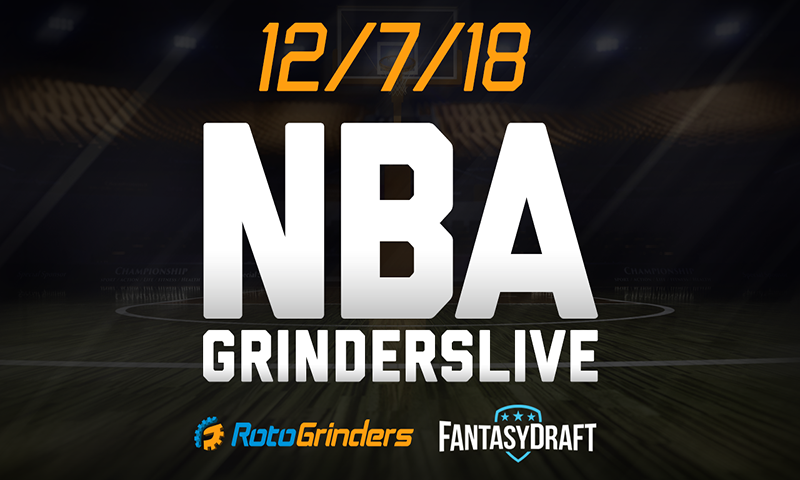 NBA 12/7/18 FantasyDraft GrindersLive