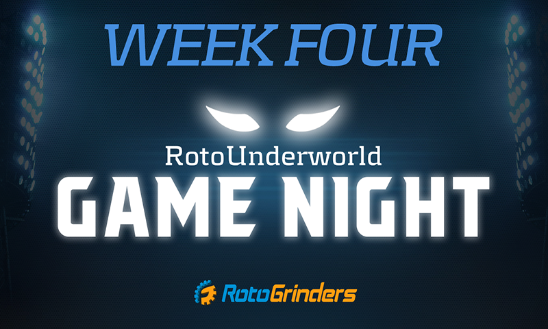 NFL RotoUnderworld Game Night Week 4