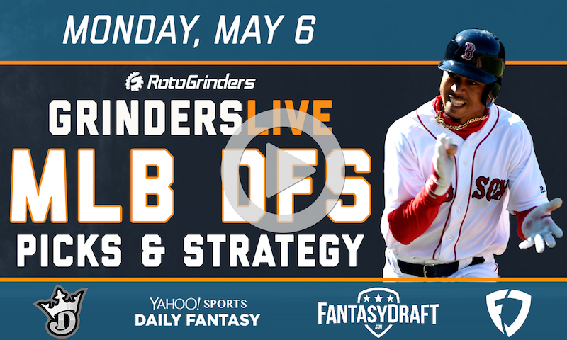 MLB DFS 5/6/19 GrindersLive