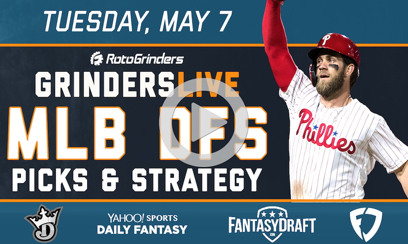 MLB DFS 5/7/19 GrindersLive & Tournament Edition