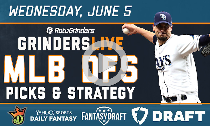 MLB DFS 6/5/19 GrindersLive & Tournament Edition