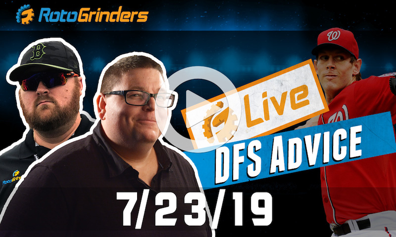 MLB DFS 7/23/19 GrindersLive & Tournament Edition
