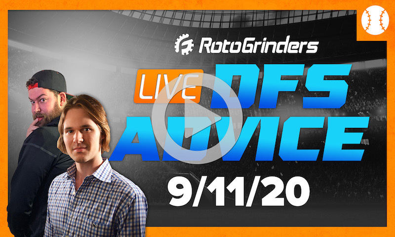 MLB DFS Strategy and Picks - GrindersLive 9/11/20