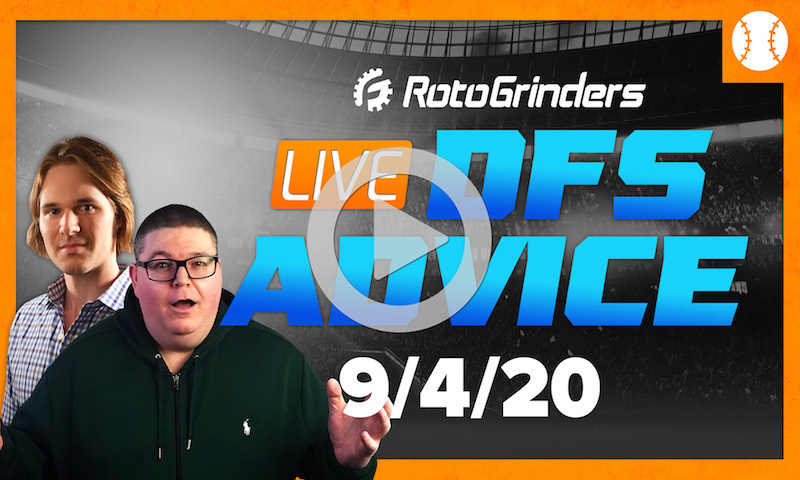 MLB DFS Strategy and Picks - GrindersLive 9/4/20