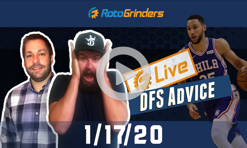 NBA GrindersLive - DFS Strategy for 1/17/20