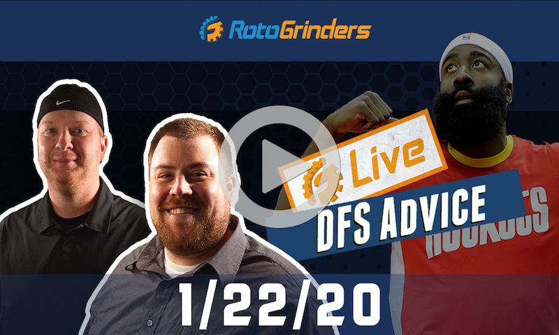 NBA GrindersLive - DFS Strategy for 1/22/20