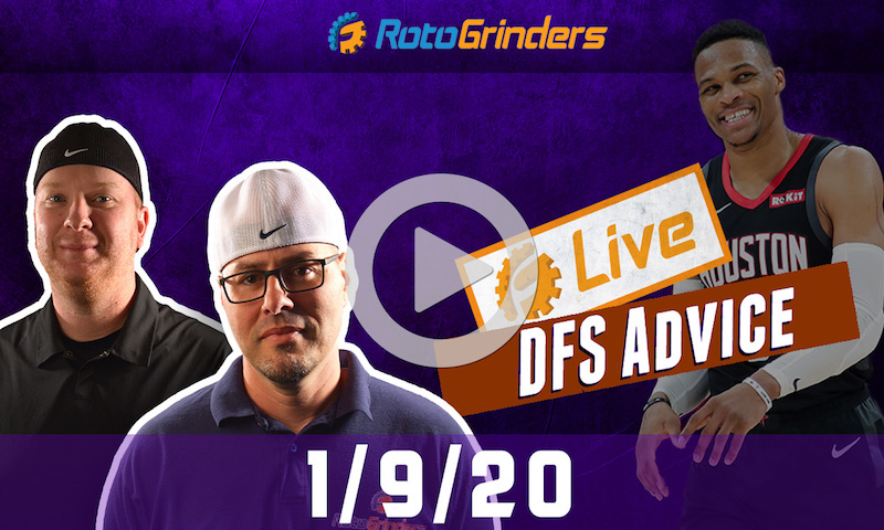 NBA GrindersLive - DFS Strategy for 1/9/20