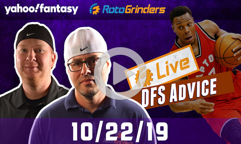NBA GrindersLive - DFS Strategy for 10/22/19 sponsored by Yahoo
