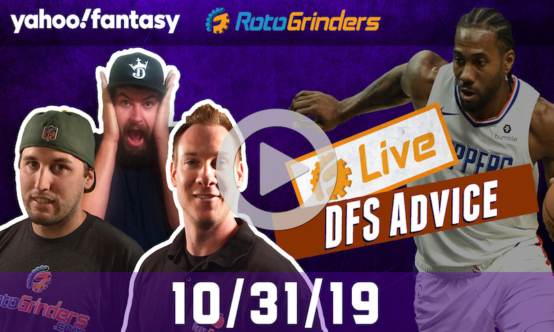 NBA GrindersLive - DFS Strategy for 10/31/19 sponsored by Yahoo