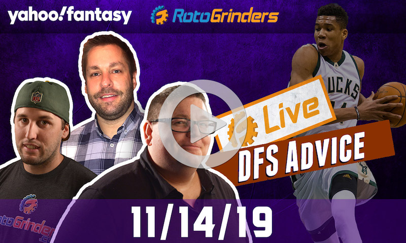NBA GrindersLive - DFS Strategy for 11/14/19 sponsored by Yahoo