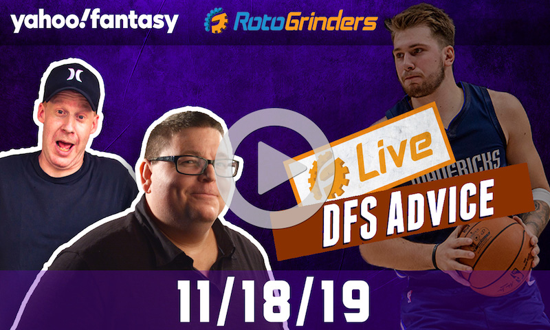NBA GrindersLive - DFS Strategy for 11/18/19 sponsored by Yahoo