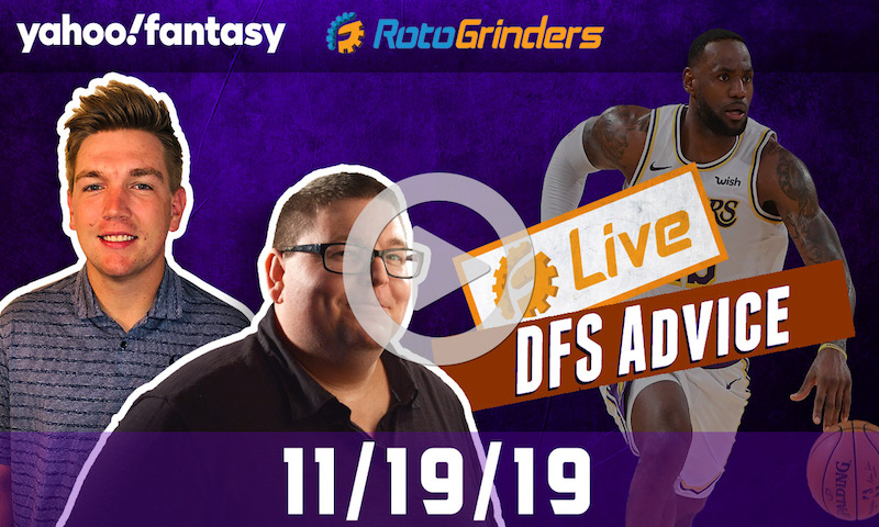 NBA GrindersLive - DFS Strategy for 11/19/19 sponsored by Yahoo
