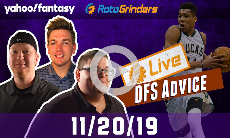 NBA GrindersLive - DFS Strategy for 11/20/19 sponsored by Yahoo