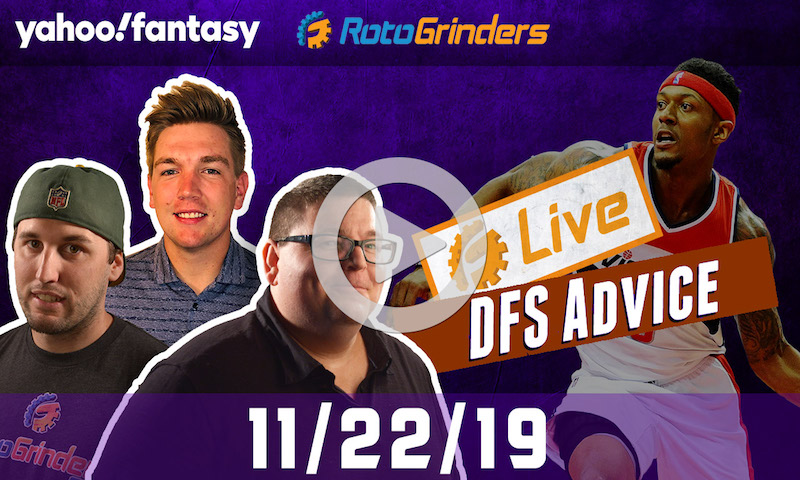 NBA GrindersLive - DFS Strategy for 11/22/19 sponsored by Yahoo