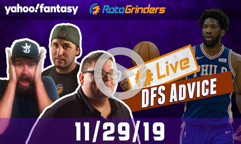 NBA GrindersLive - DFS Strategy for 11/29/19 sponsored by Yahoo