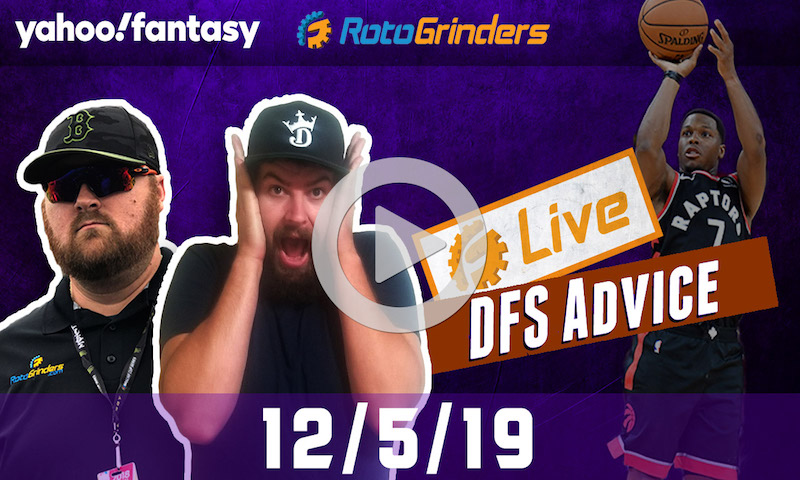 NBA GrindersLive - DFS Strategy for 12/5/19 sponsored by Yahoo
