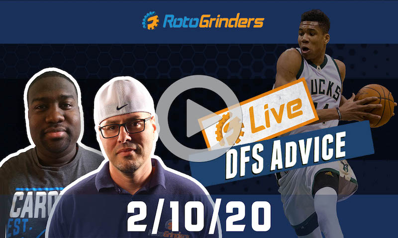 NBA GrindersLive - DFS Strategy for 2/10/20