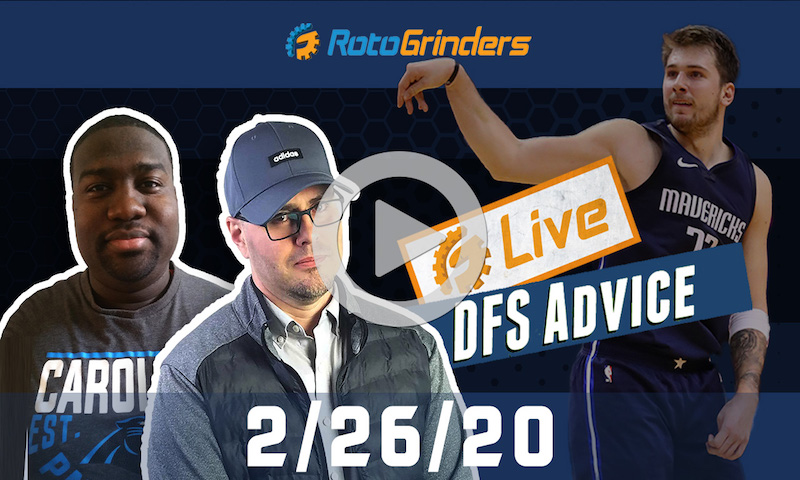 NBA GrindersLive - DFS Strategy for 2/26/20