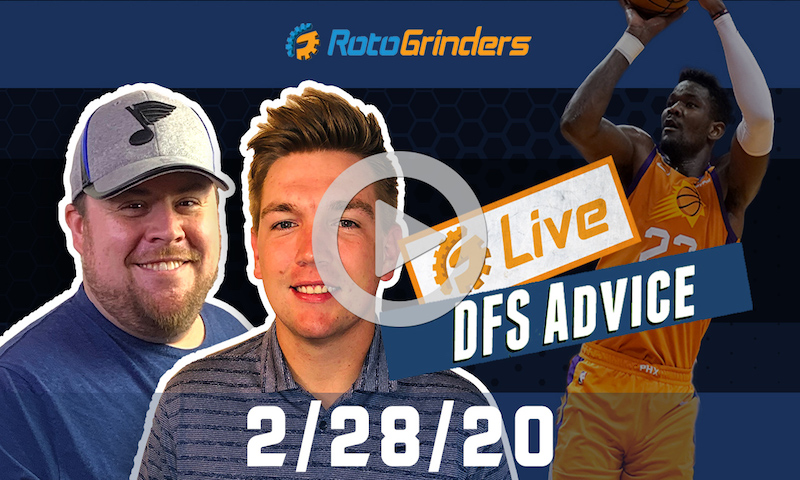 NBA GrindersLive - DFS Strategy for 2/28/20