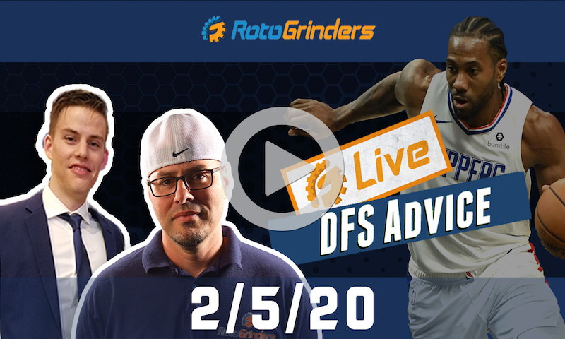 NBA GrindersLive - DFS Strategy for 2/5/20