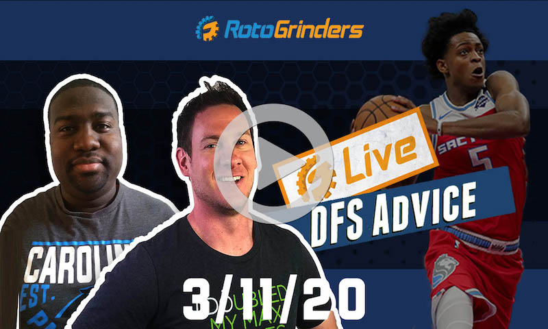 NBA GrindersLive - DFS Strategy for 3/11/20