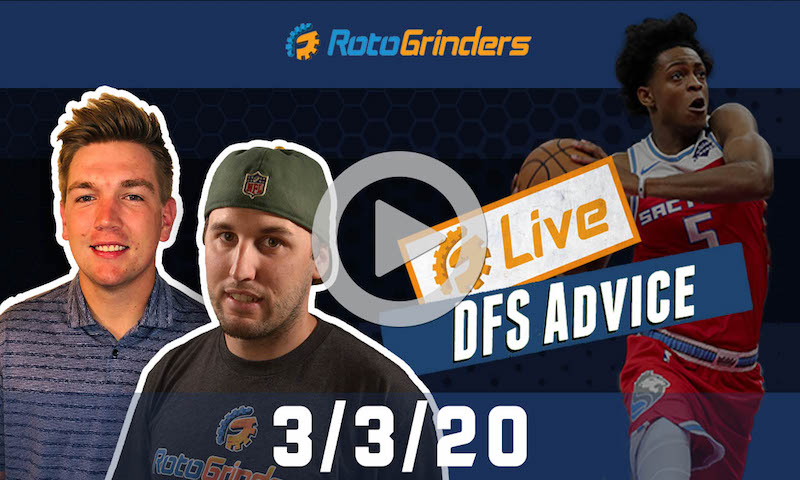 NBA GrindersLive - DFS Strategy for 3/3/20