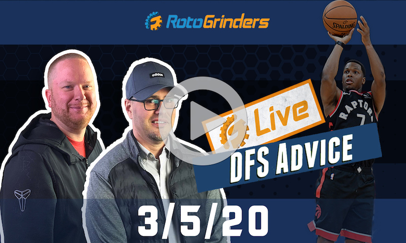 NBA GrindersLive - DFS Strategy for 3/5/20