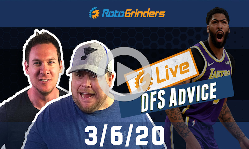 NBA GrindersLive - DFS Strategy for 3/6/20