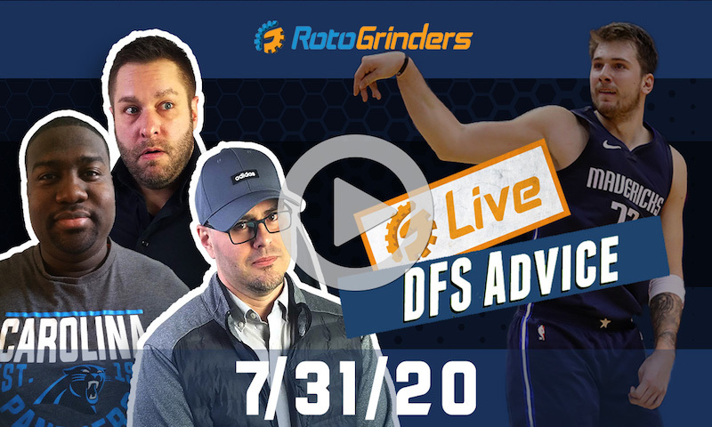 NBA DFS Strategy and Picks - GrindersLive 7/31/20