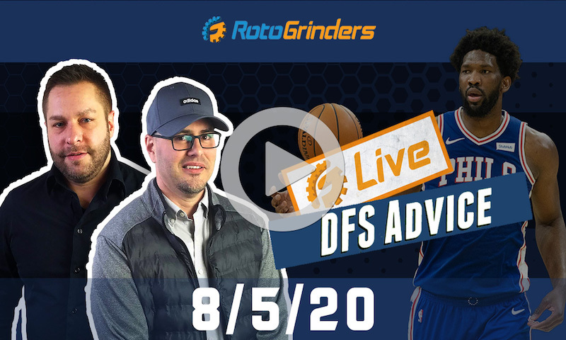 NBA DFS Strategy and Picks - GrindersLive 8/5/20