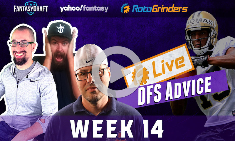 NFL Week 14 Strategy and Picks - FantasyDraft Opening Drive and Yahoo GrindersLive