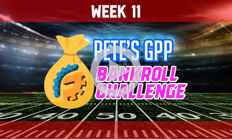 DraftKings Bankroll Challenge Week 11 - Live Build & Single Entry GPP Strategy w/ Erik Beimfohr