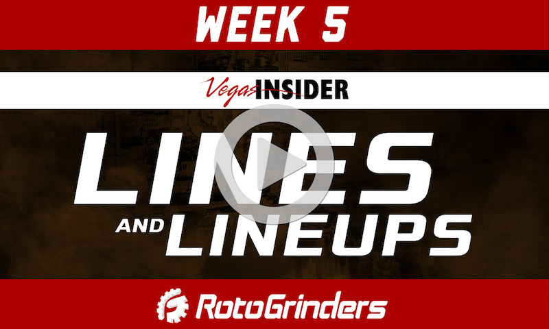 NFL Week 5 Lines & Lineups