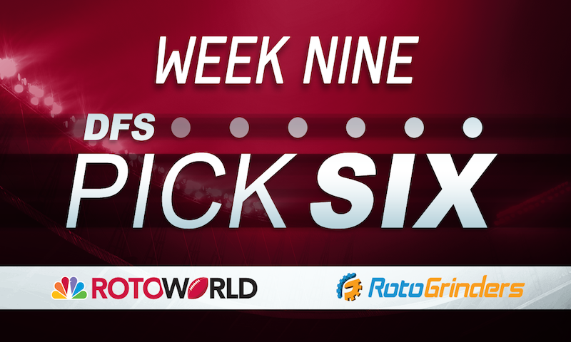NFL Week 9 DFS Rotoworld Pick 6