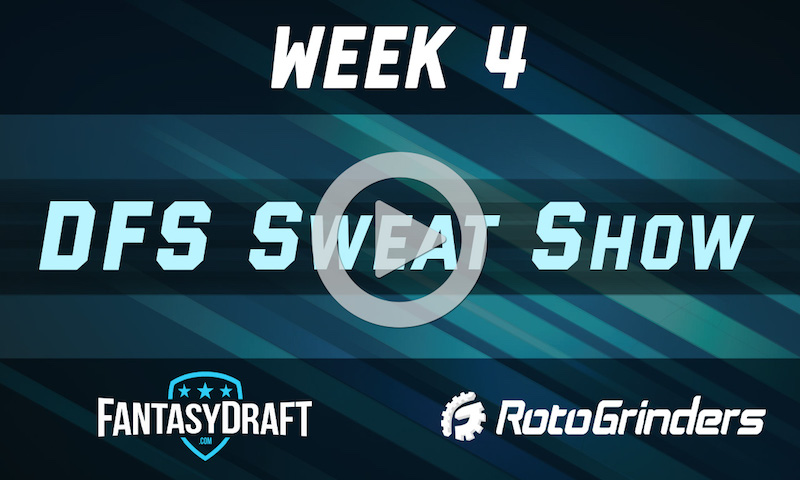 NFL WEEK 4 DFS SWEAT SHOW LIVE - FANDUEL & DRAFTKINGS