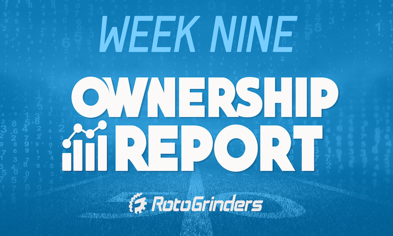 NFL Week 9 DFS Ownership Report