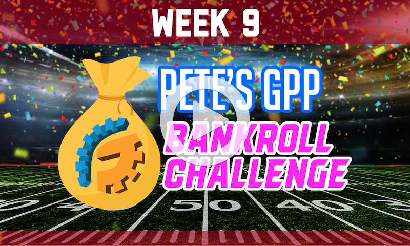 NFL Week 9 Strategy and Picks - DraftKings GPP Bankroll Challenge w/ CSURam88