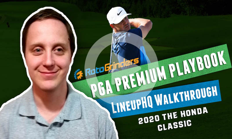 PGA LineupHQ Walkthrough: 2020 Honda Classic