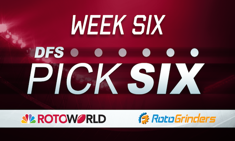 NFL Week 6 Rotoworld DFS Pick 6
