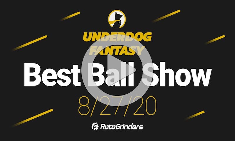 NFL Best Ball Live Championship Drafts presented by Underdog Fantasy - 8/27/20