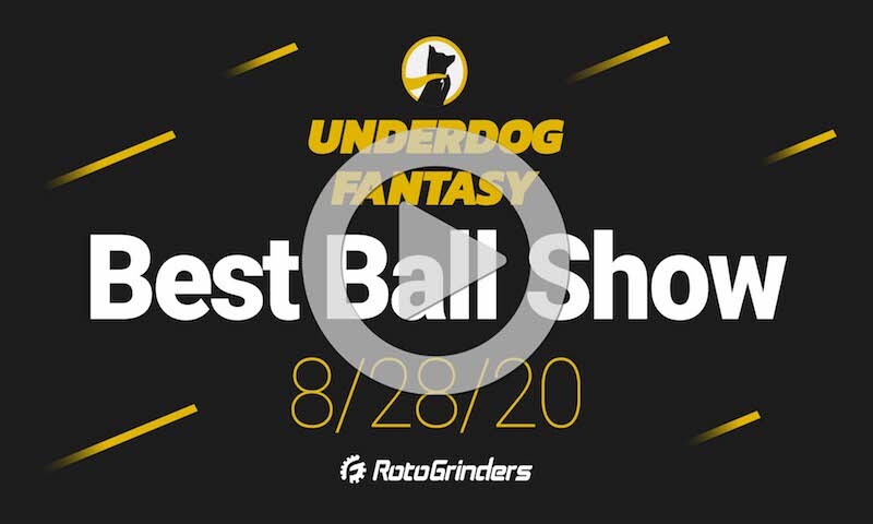 NFL Best Ball Live Championship Drafts presented by Underdog Fantasy - 8/28/20