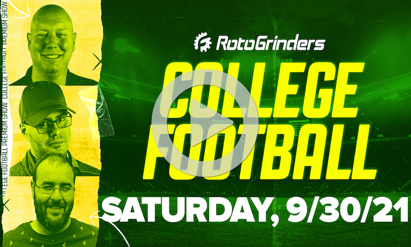 RotoGrinders College Football Podcast - 9/30/21