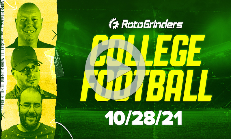 RotoGrinders College Football - Week 9 Main Slate Show