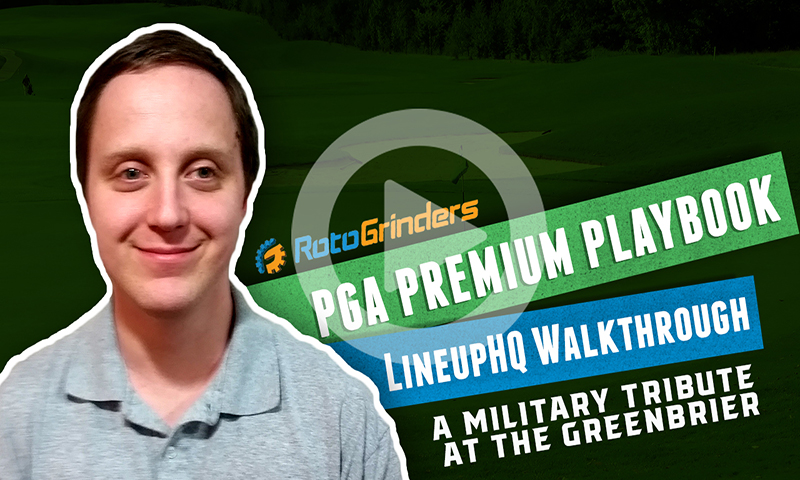 PGA LineupHQ Walkthrough: 2019 A Military Tribute At The Greenbrier