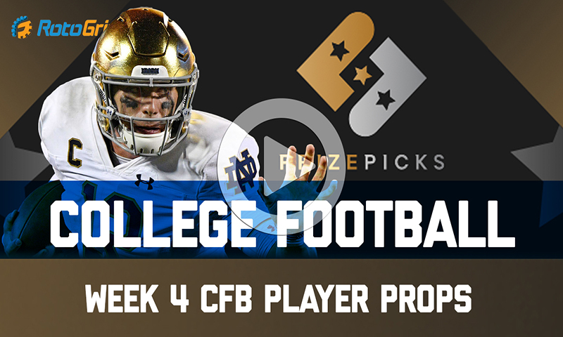 College Football Week 4 Player Props