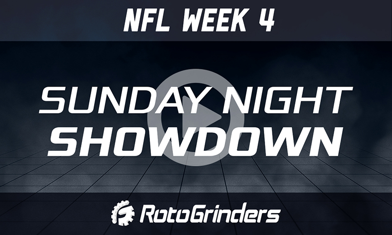 NFL Week 4 Sunday Night Showdown Lineup Builder