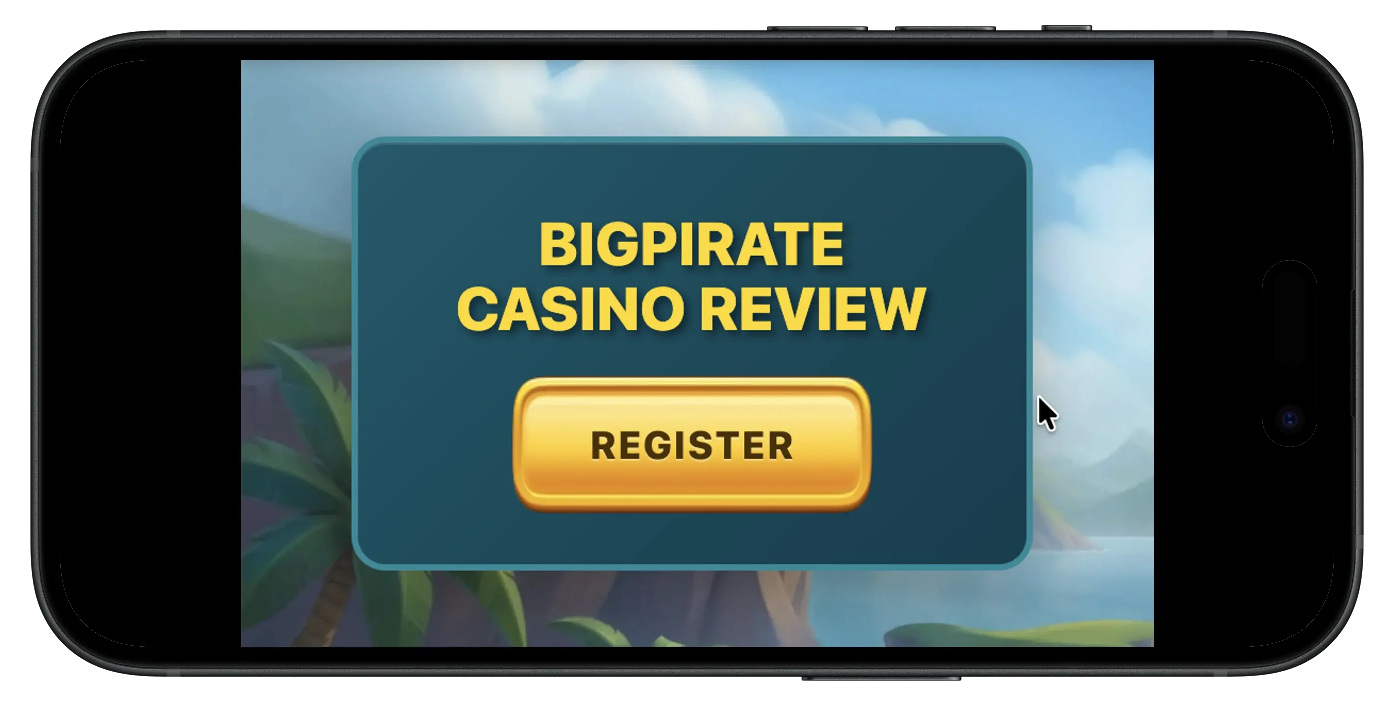 Big Pirate promo code registration prompt.